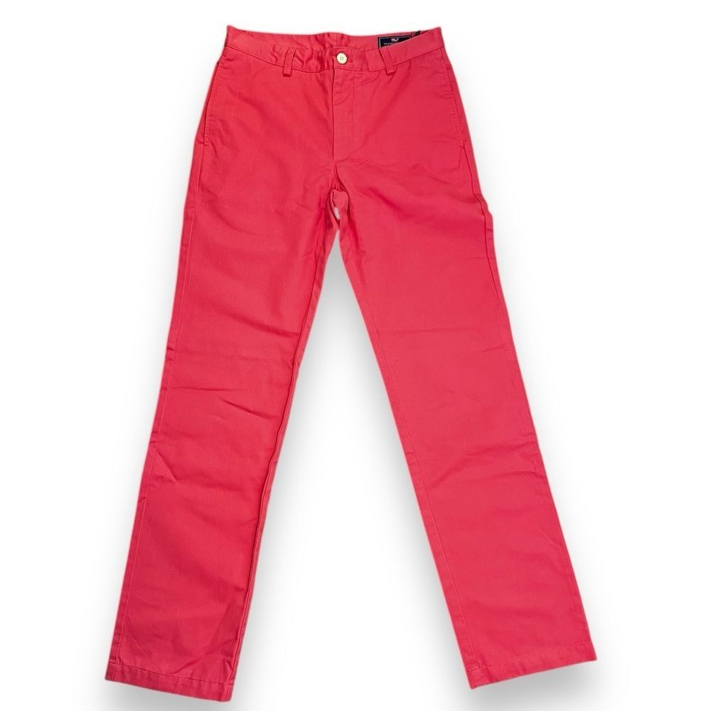 Vineyard Vines Classic Fit Club Pants Pink Cotton Lightweight Straight Leg 30x34